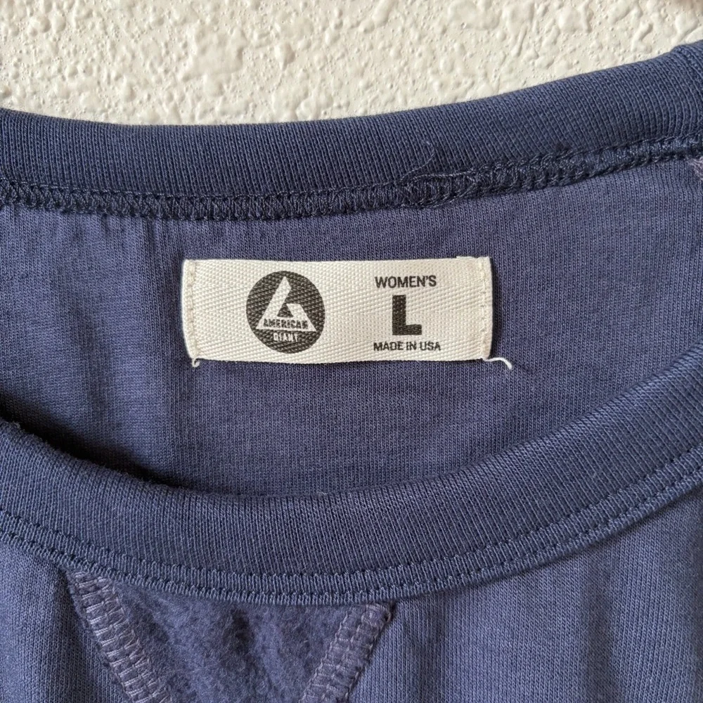 American Giant Crewneck Sweatshirt Size Large Navy Blue Minimalist Casual Cotton